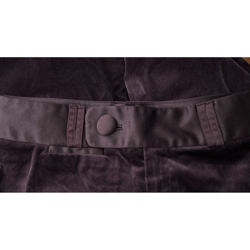 Formal Elegant Velvet Wide Banana Republic Plum Purple Slacks Martin Fit Sz 4